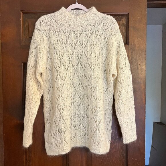 Liz Claiborne Collection Ivory Tunic Sweater Size S - Picture 1 of 10
